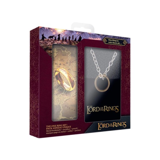 Pack regalo cinereplicas el señor de los anillos marcapaginas metal y anillo único