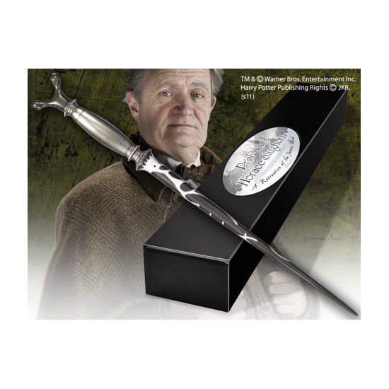 Replica the noble collection harry potter horace slughorn varita con caja y placa de identificacion
