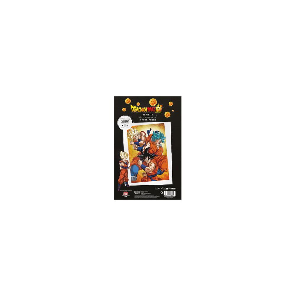 Poster 3d 58x38 cm champa goku states dragon ball super