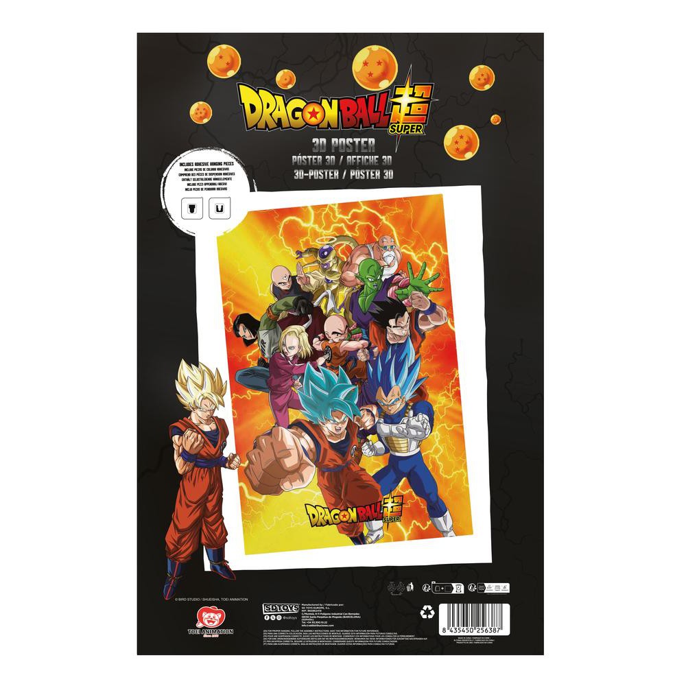 Poster 3d 58x38cm universal survival heroes dragon ball super