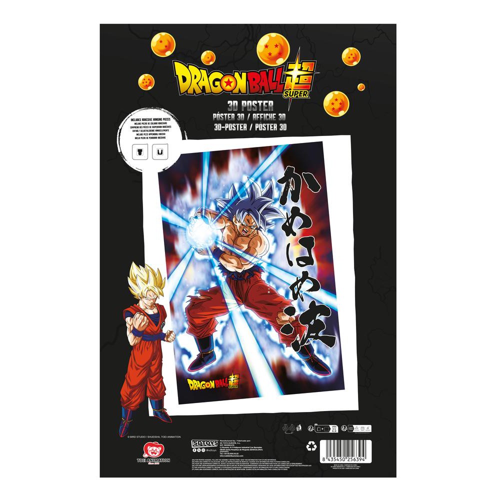 Poster 3d 58x38cm universal survival goku dragon ball super