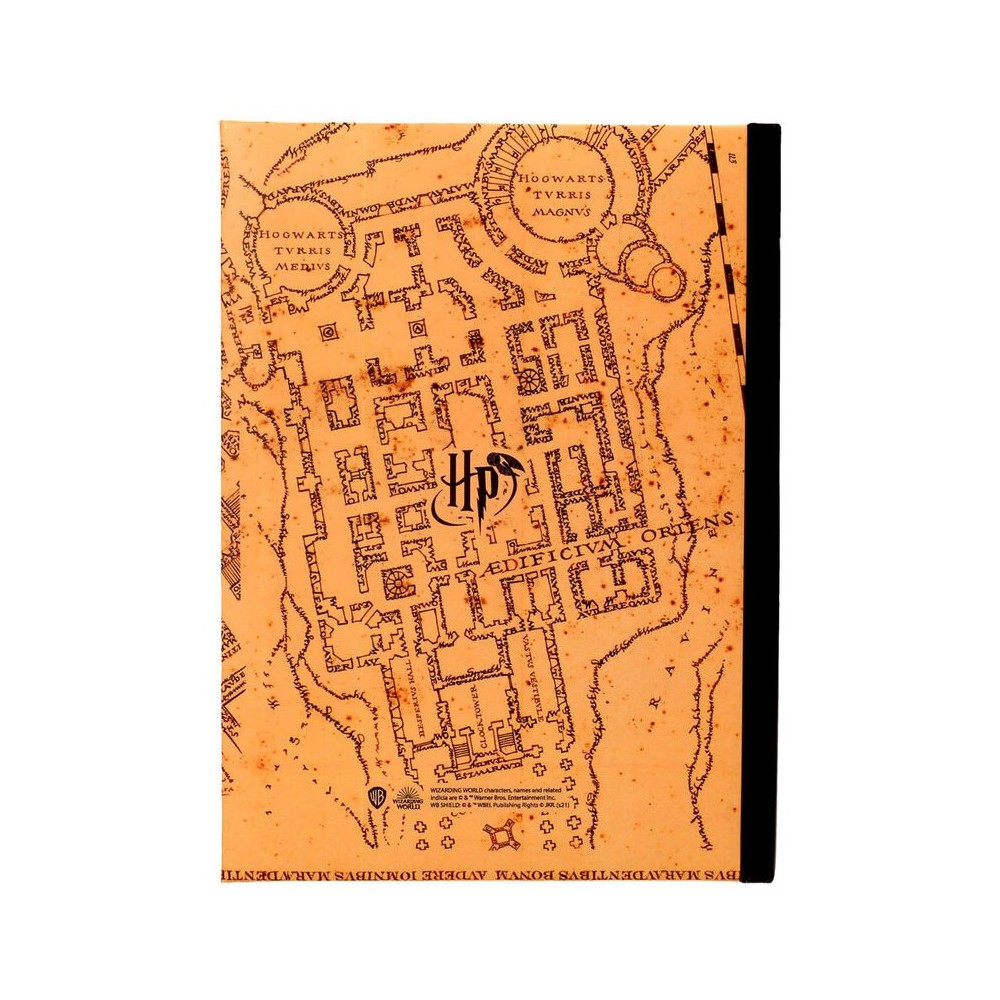 Libreta sd toys harry potter mapa merodeador con luz