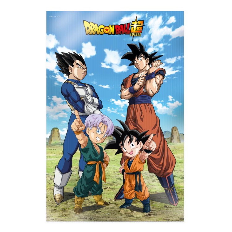 Poster 3d 58x38cm battle of gods goku vegeta family dragon ball super