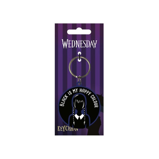 Llavero pyramid wednesday addams black is my happy color